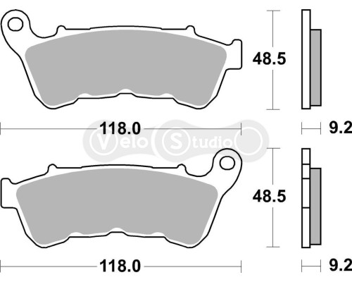 Колодки гальмівні SBS 934H.HS High Performance Front Brake Pads, Sinter