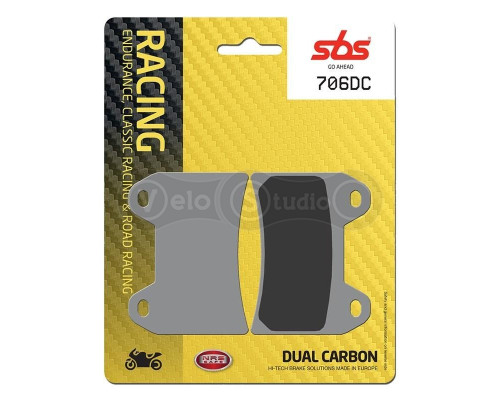Тормозные колодки SBS 706DC Road Racing Front Brake Pads, Dual Carbon