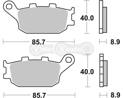 Тормозные колодки SBS 657RQ Racing Rear Brake Pads, Carbon Tech