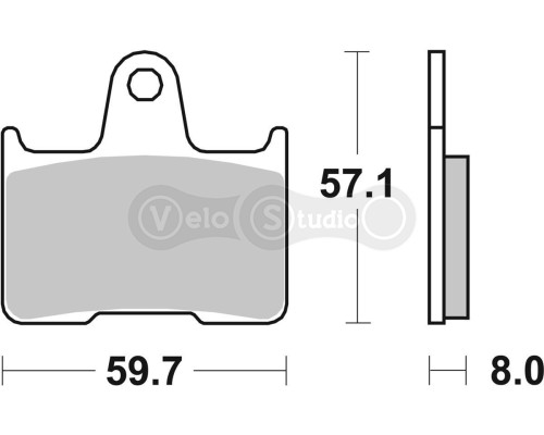 Колодки гальмові SBS 715RQ Racing Rear Brake Pads, Carbon Tech