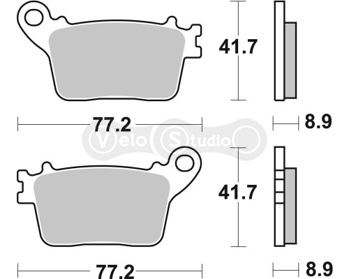 Тормозные колодки Renthal RC-1 BP-521 Rear Brake Pads, Sintered