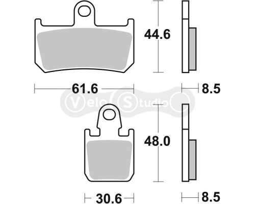 Колодки гальмівні Renthal RC-1 BP-520-HHP4 Front Brake Pads, Sintered