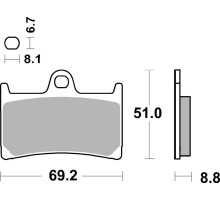 Колодки гальмівні Renthal RC-1 BP-527-HHP Front Brake Pads, Sintered