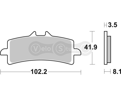 Колодки гальмівні Renthal RC-1 BP-518-HHP Front Brake Pads, Sintered