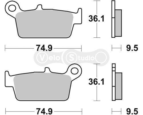Колодки гальмівні SBS 604HF Standard Brake Pads, Ceramic