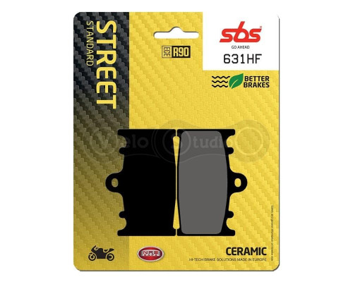 Колодки гальмівні SBS 631HF Standard Brake Pads, Ceramic