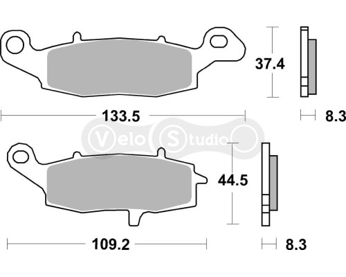 Колодки гальмівні SBS 705HF Standard Brake Pads, Ceramic