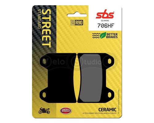 Колодки гальмівні SBS 706HF Standard Brake Pads, Ceramic