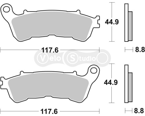 Колодки гальмівні SBS 828SP Upgrade Front Brake Pads, EVO Sinter