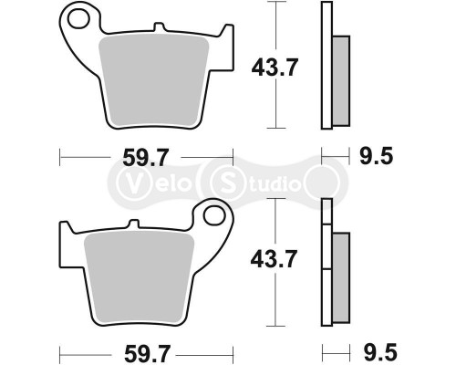 Тормозные колодки SBS 777CS Comp Brake Pads, Carbon