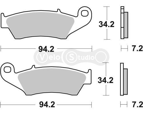 Тормозные колодки SBS 694RSI Racing Brake Pads, EVO Sinter/Sinter
