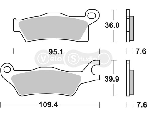 Колодки гальмівні SBS 911RSI Racing Brake Pads, EVO Sinter/Sinter