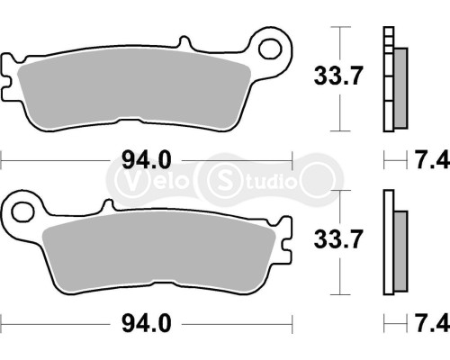 Колодки гальмові SBS 965RSI Racing Brake Pads, EVO Sinter/Sinter