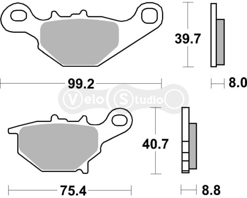 Тормозные колодки Renthal RC-1 BP-111 Works Brake Pads, Sintered