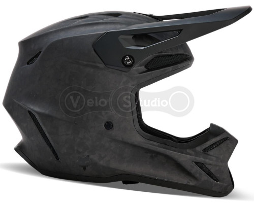 Шлем FOX V3 RS CARBON SOLID HELMET [Matte Black], M (57-58 см)