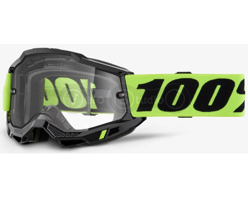 Маска 100% ACCURI 2 Enduro Goggle Neon Yellow - Clear Dual Lens