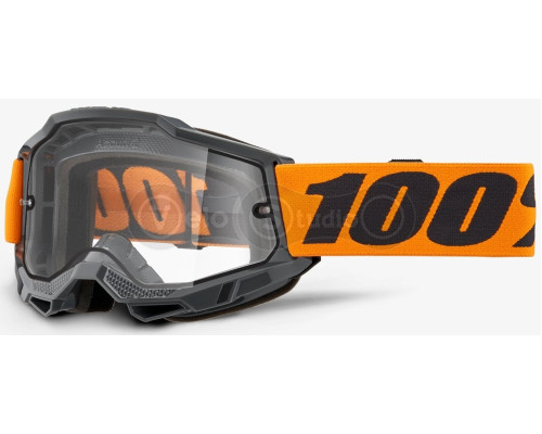 Маска 100% ACCURI 2 Enduro Goggle Orange - Clear Dual Lens