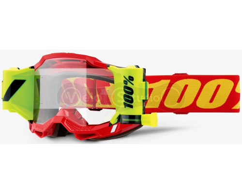 Маска 100% ACCURI 2 FORECAST Goggle Red - Clear Lens, Roll-Off