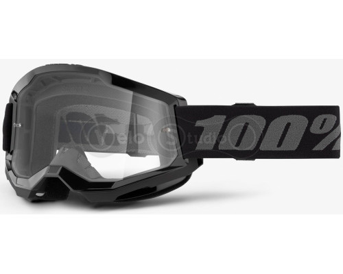 Маска 100% STRATA 2 Goggle Black - Clear Lens