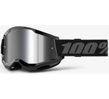Маска 100% STRATA 2 Goggle Black - Mirror Silver Lens