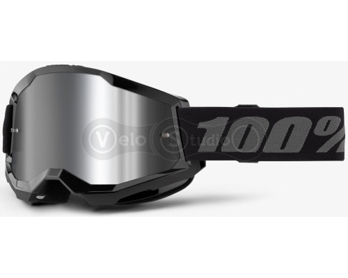 Маска 100% STRATA 2 Goggle Black - Mirror Silver Lens