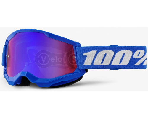 Маска 100% STRATA 2 Goggle Blue - Mirror Blue Lens
