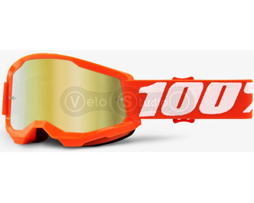 Дитяча маска 100% STRATA 2 Youth Goggle Orange - Mirror Gold Lens