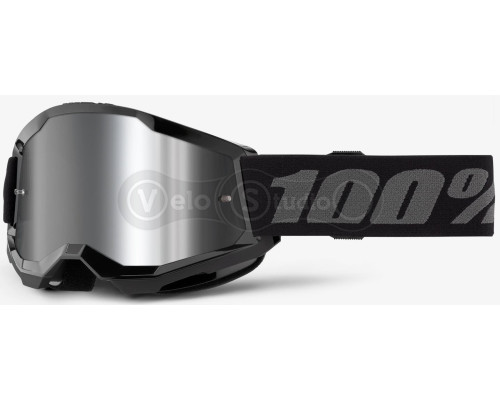 Детская маска 100% STRATA 2 Youth Goggle Black - Mirror Silver Lens