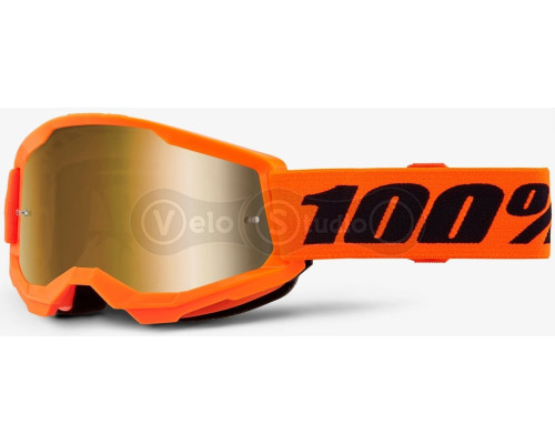 Дитяча маска 100% STRATA 2 Youth Goggle Neon Orange - Mirror Gold Lens