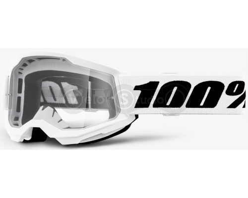 Детская маска 100% STRATA 2 Youth Goggle White - Clear Lens