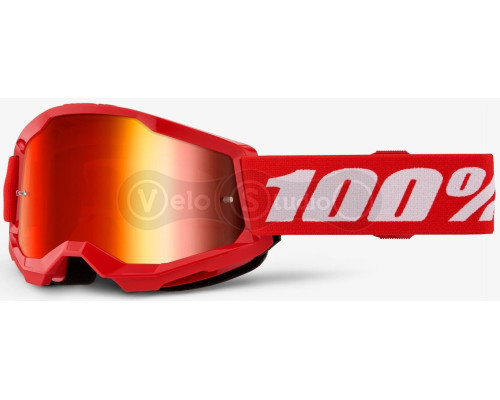 Детская маска 100% STRATA 2 Youth Goggle Red - Mirror Red Lens