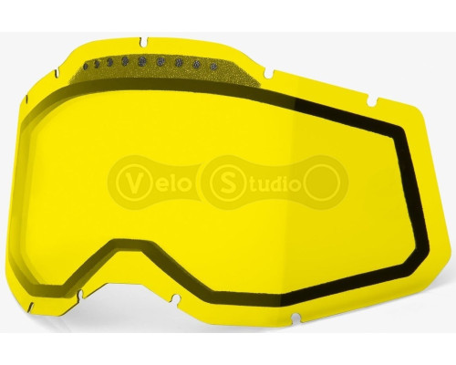 Линза 100% RC2/AC2/ST2 Dual Vented Lens - Yellow, Dual Clear Lens