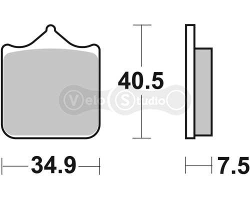 Тормозные колодки SBS 762HS Performance Front Brake Pads, EVO Sinter