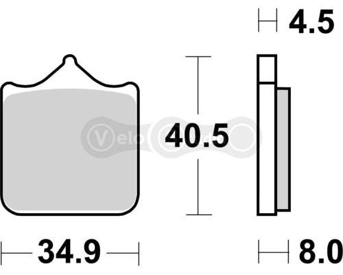 Тормозные колодки SBS 870HS Performance Front Brake Pads, EVO Sinter