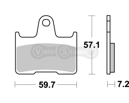 Тормозные колодки SBS 984RQ Racing Rear Brake Pads, Carbon Tech
