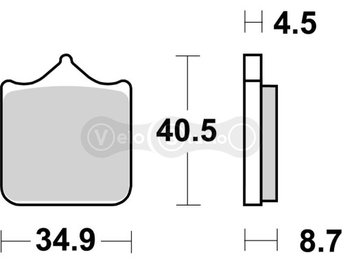 Колодки гальмівні SBS 870DC Road Racing Front Brake Pads, Dual Carbon