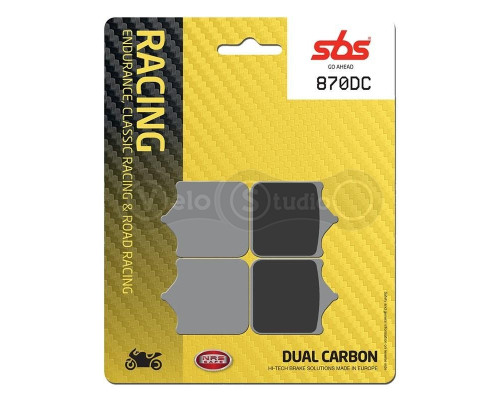 Колодки гальмівні SBS 870DC Road Racing Front Brake Pads, Dual Carbon