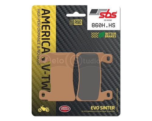 Колодки гальмівні SBS 860H.HS High Performance Front Brake Pads, Sinter