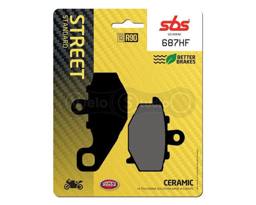 Тормозные колодки SBS 687HF Standard Brake Pads, Ceramic