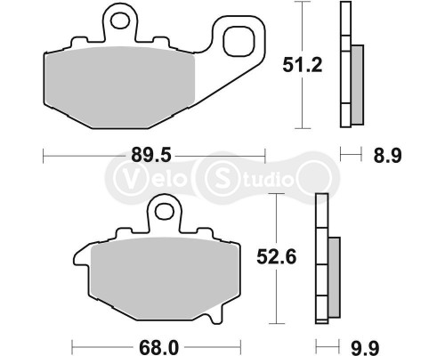 Тормозные колодки SBS 687LS Performance Rear Brake Pads, Sinter