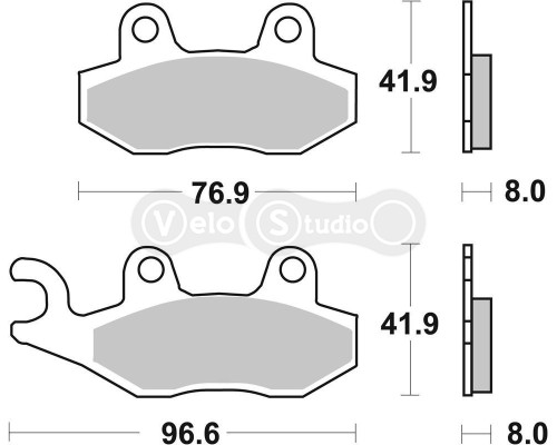 Тормозные колодки SBS 611LS Performance Rear Brake Pads, Sinter