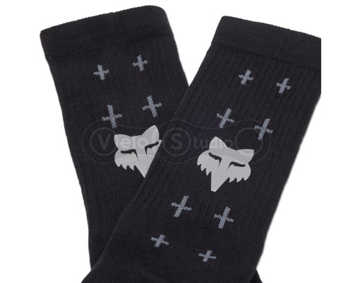 Вело носки FOX DEFEND SOCK - 8 inch - LUNAR [Black], S/M (EU39-42)