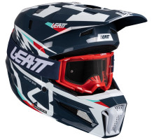 Мотошлем LEATT Moto 3.5 Helmet + Маска Velocity [Blue], M (57-58 см)