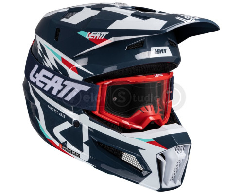 Мотошолом LEATT Moto 3.5 Helmet + Маска Velocity [Blue], M (57-58 см)