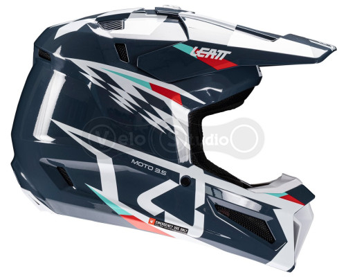 Мотошолом LEATT Moto 3.5 Helmet + Маска Velocity [Blue], M (57-58 см)