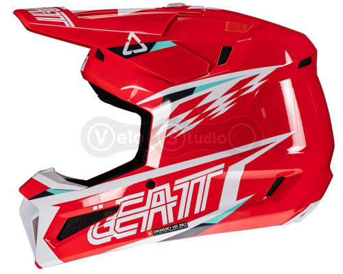 Мотошолом LEATT Moto 3.5 Helmet + Маска Velocity [Red], S (55-56 см)