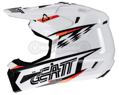 Мотошолом LEATT Moto 3.5 Helmet + Маска Velocity [White], S (55-56 см)