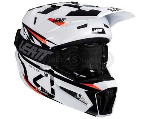 Мотошолом LEATT Moto 3.5 Helmet + Маска Velocity [White], S (55-56 см)