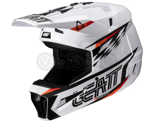 Мотошолом LEATT Moto 3.5 Helmet + Маска Velocity [White], S (55-56 см)