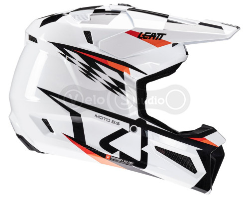 Мотошолом LEATT Moto 3.5 Helmet + Маска Velocity [White], S (55-56 см)